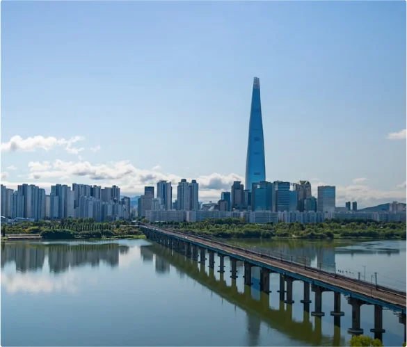 Seoul skyline representing Korea World Group market presence